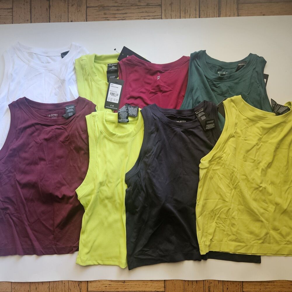 NWT Peloton Seamless Tank Top Lot Of 8 Womens XS Gym Workout Apparel Multicolor
